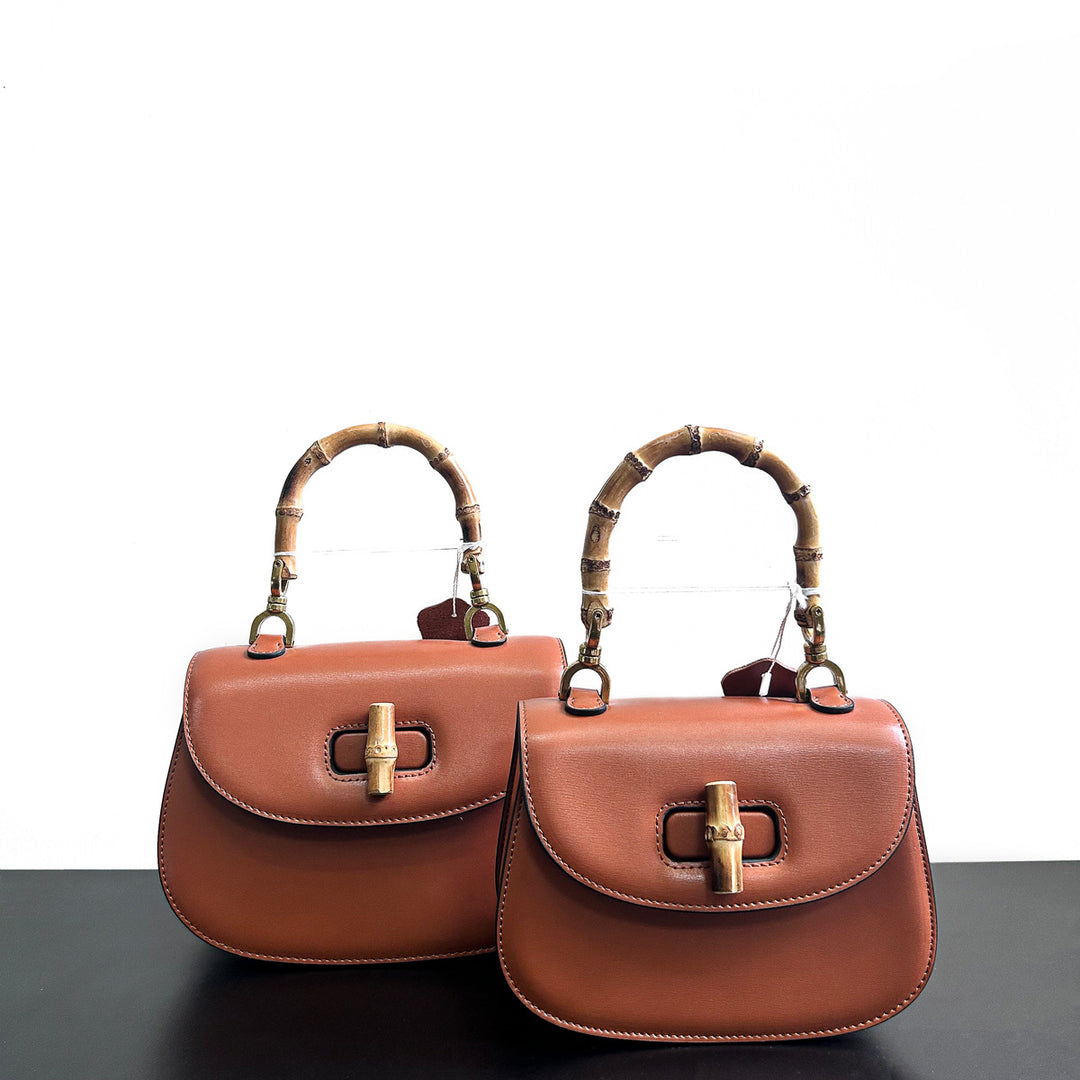 Damen Handtasche mit stilvollem Bambusgriff Nord Taschen