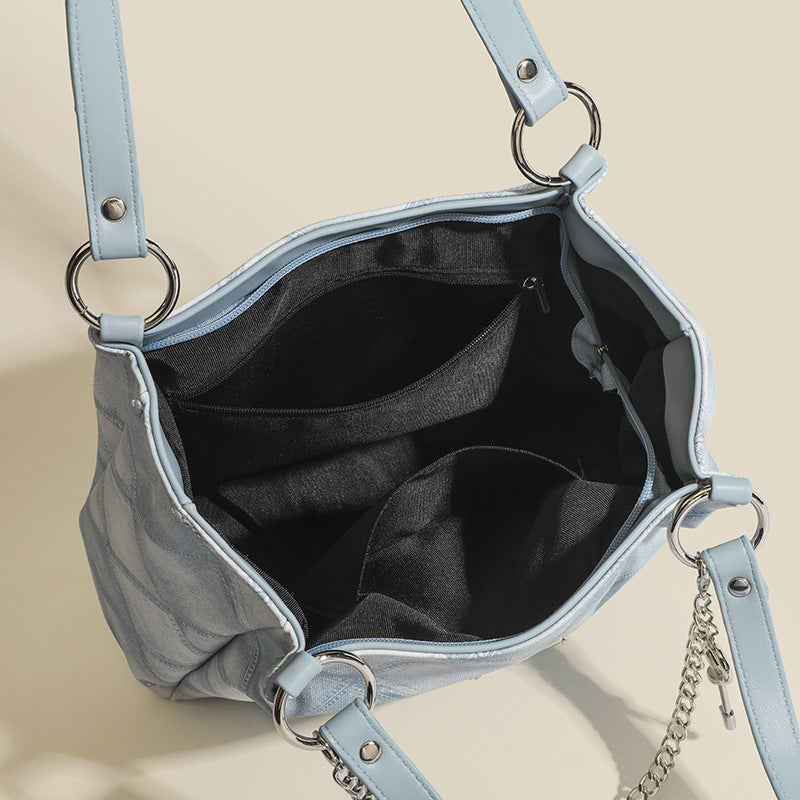 Damen Tragetasche mit schickem Zebramuster und eleganten Kettenakzenten Nord Taschen