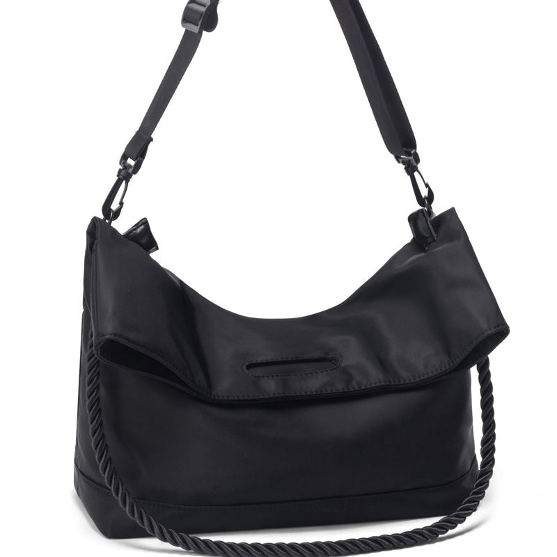 Damen elegante Hobo-Tasche aus robustem Material mit geflochtenem Trageriemen Nord Taschen