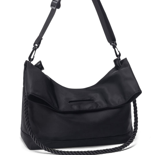 Damen elegante Hobo-Tasche aus robustem Material mit geflochtenem Trageriemen Nord Taschen