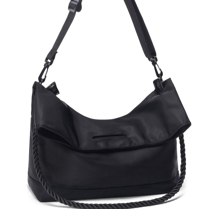 Damen elegante Hobo-Tasche aus robustem Material mit geflochtenem Trageriemen Nord Taschen