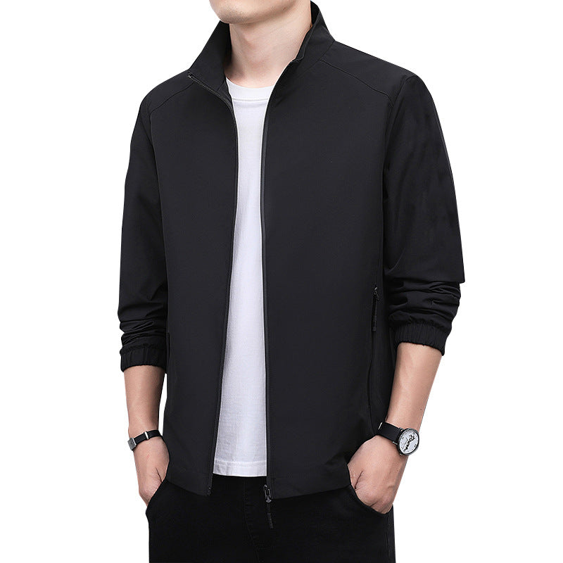Herren Leichte Softshelljacke mit Stehkragen, durchgehendem Reißverschluss und elastischen Bündchen Nord Taschen