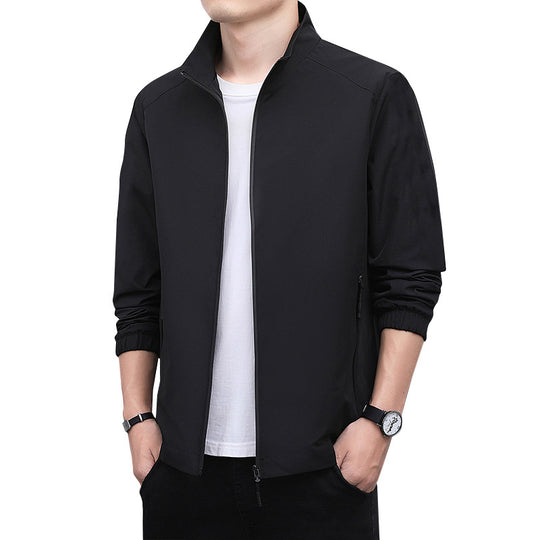 Herren Leichte Softshelljacke mit Stehkragen, durchgehendem Reißverschluss und elastischen Bündchen Nord Taschen