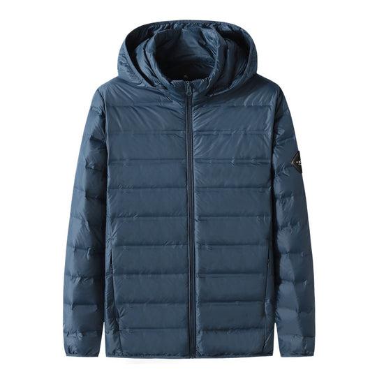 Herren Ultraleichte Steppjacke mit Kapuze, Kompaktpackbare Thermo-Isolierung und windabweisender Außenhülle Nord Taschen