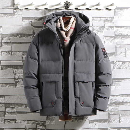 Herren wattierter Parka mit Kapuze und großen Fronttaschen Nord Taschen