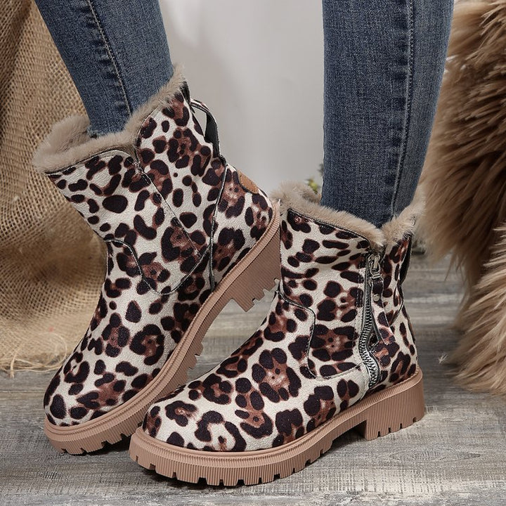 Damen  gefütterte Kurzstiefel aus Veloursoptik mit Teddy-Futter und seitlichem Reißverschluss Nord Taschen