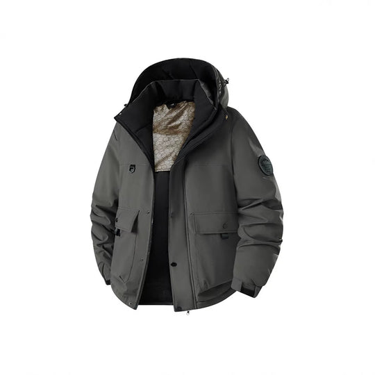 Herren Isolierter Urban-Parka mit Stehkragen und verdeckter Kapuze Nord Taschen