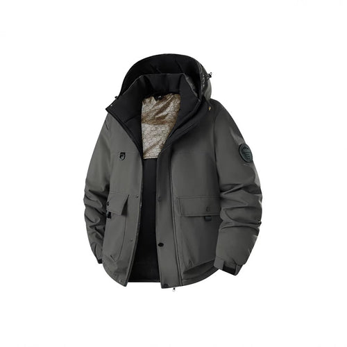 Herren Isolierter Urban-Parka mit Stehkragen und verdeckter Kapuze Nord Taschen
