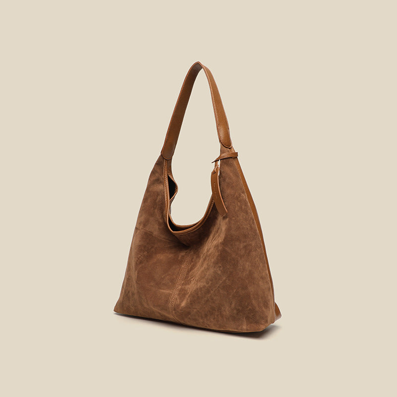 Damen Hobo-Tasche aus hochwertigem Wildleder mit praktischem Tragegriff Nord Taschen