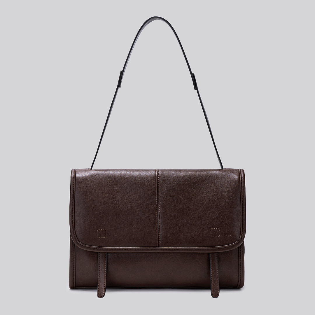 Damen Umhängetasche aus hochwertigem Kunstleder mit minimalistischer Frontklappe Nord Taschen