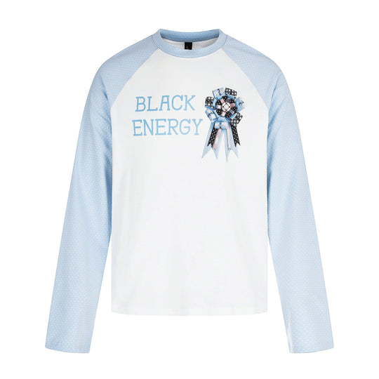 Damen Langarmshirt mit Raglanärmeln, dekorativem Schleifen-Print und weichem Baumwollmix Nord Taschen