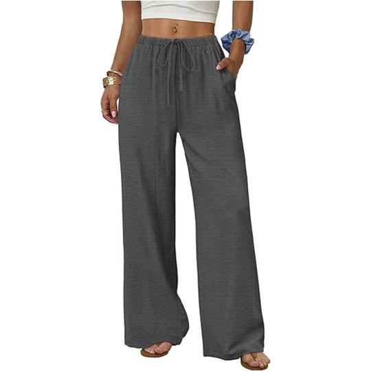 Damen Weite Loungewear-Hose mit Tunnelzug Nord Taschen
