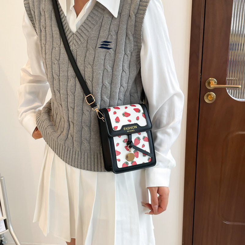Damen Mini-Crossbody-Tasche mit fruchtigem Kirschmotiv Nord Taschen