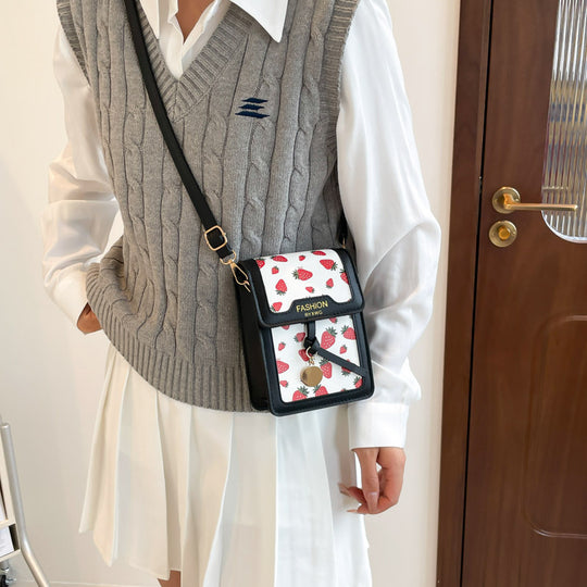 Damen Mini-Crossbody-Tasche mit fruchtigem Kirschmotiv Nord Taschen