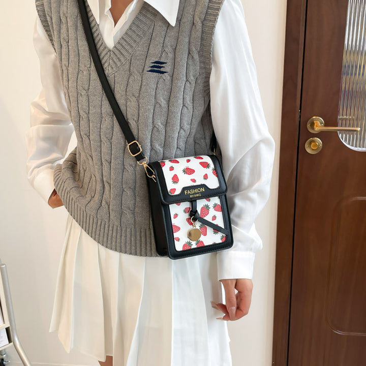 Damen Mini-Crossbody-Tasche mit fruchtigem Kirschmotiv Nord Taschen