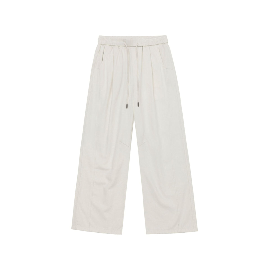Damen Weite Culotte-Hose aus Baumwollmix mit elastischem Bund und Tunnelzug Nord Taschen