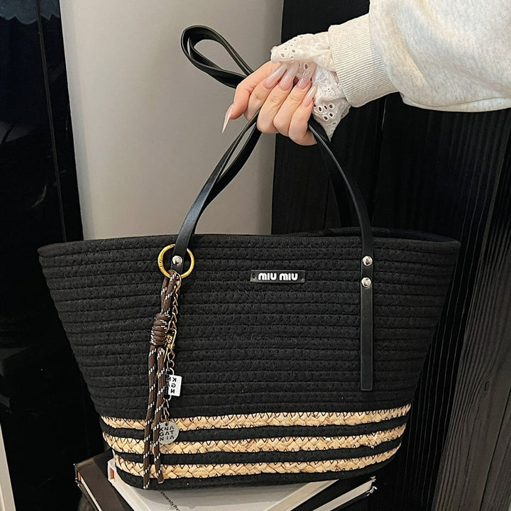 Damen großzügige Strandtasche mit dekorativem Muster Nord Taschen