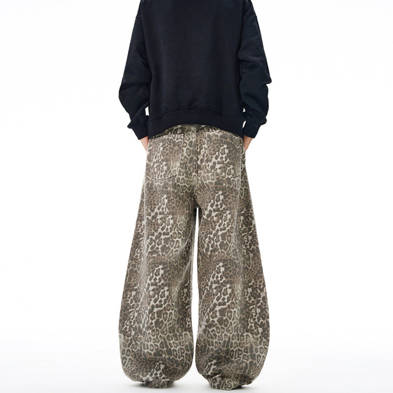 Damen Weite Leoparden-Print Palazzohose aus fließendem Viskose-Mix Nord Taschen