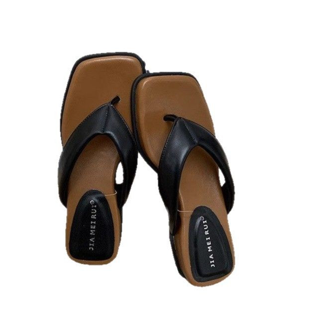Damen elegante Flip-Flop Pantoletten mit modischem Design und rutschfester Sohle