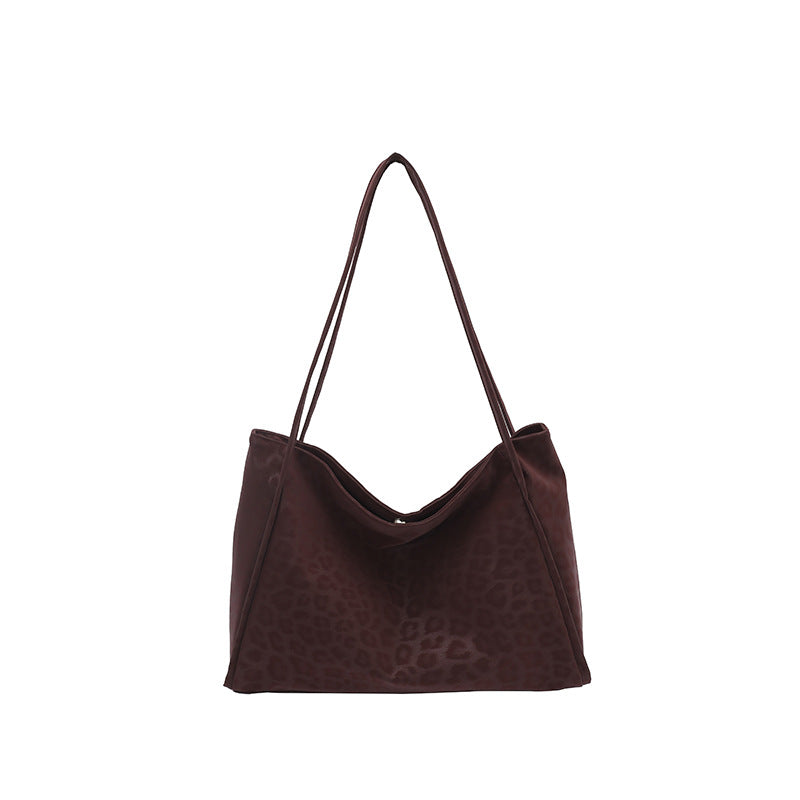 Damen Hobo-Tasche aus weichem Wildleder mit elegantem Leopardenmuster Nord Taschen