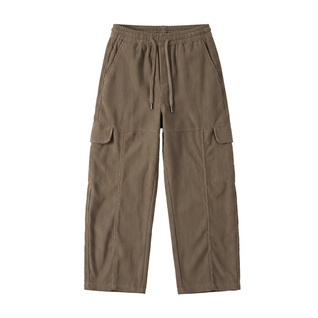Damen Culotte-Cargo-Shorts aus Cord mit hohem Bund und Kordelzug Nord Taschen