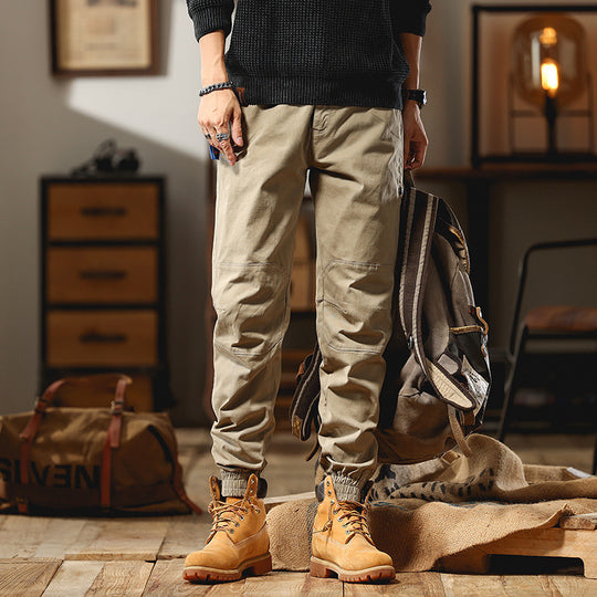 Herren Cargo-Joggerhose mit Knieeinsatz, Multifachtaschen und elastischem Saum Nord Taschen