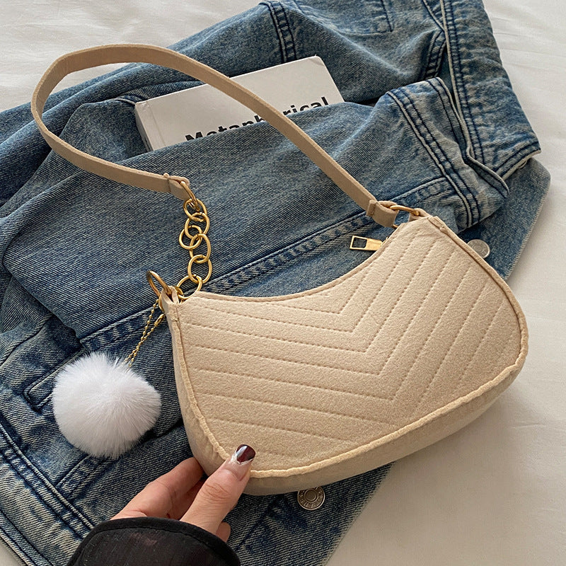 Damen Schultertasche mit elegantem geflochtenem Design Nord Taschen