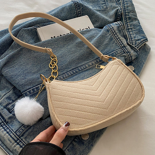 Damen Schultertasche mit elegantem geflochtenem Design Nord Taschen