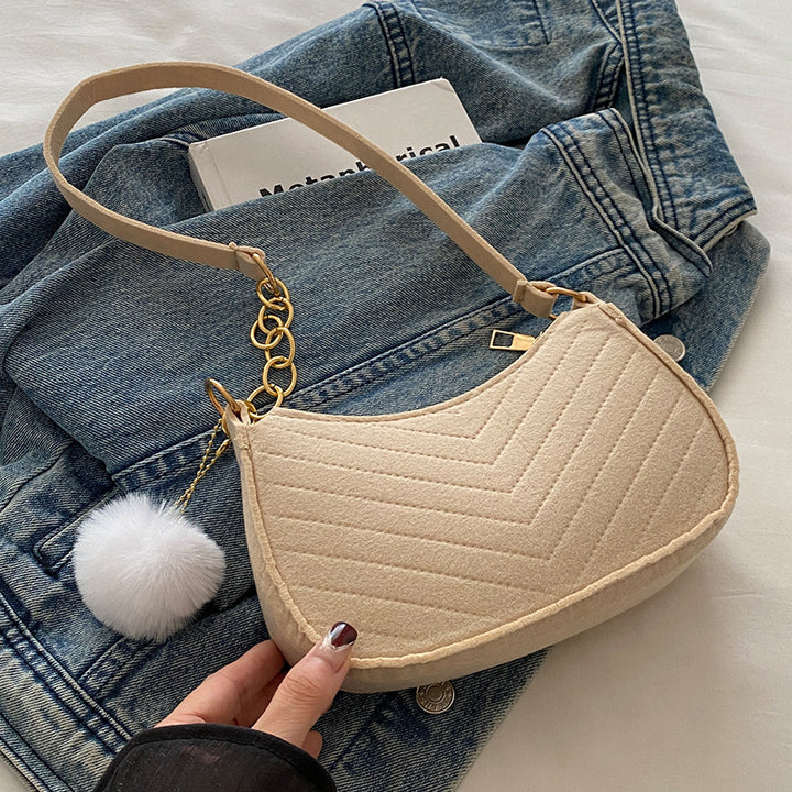 Damen Schultertasche mit elegantem geflochtenem Design Nord Taschen
