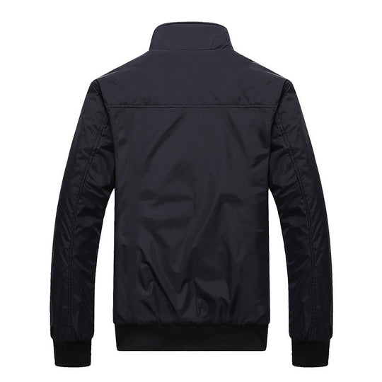 Herren leichter Nylon-Bomber mit kariertem Innenfutter, hohem Stehkragen und Reißverschlusstaschen Nord Taschen