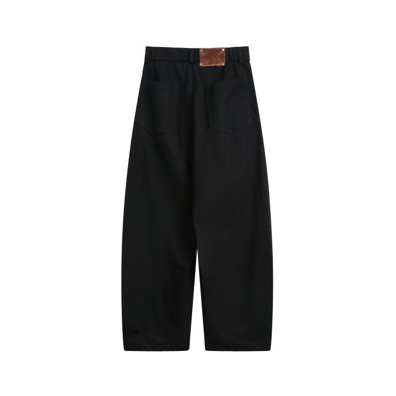 Unisex Weite Cropped-Cargohose mit hoher Taille und Utility-Taschen Nord Taschen