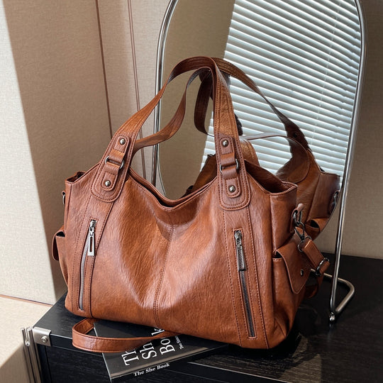 Damen Schultertasche mit innovativem Fächerdesign und abnehmbarem Schulterriemen Nord Taschen
