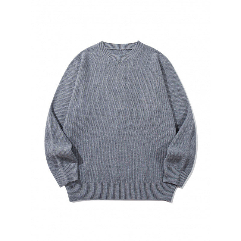 Unisex Boxy-Feinstrick-Pullover mit Waffelstruktur und geripptem Saum Nord Taschen