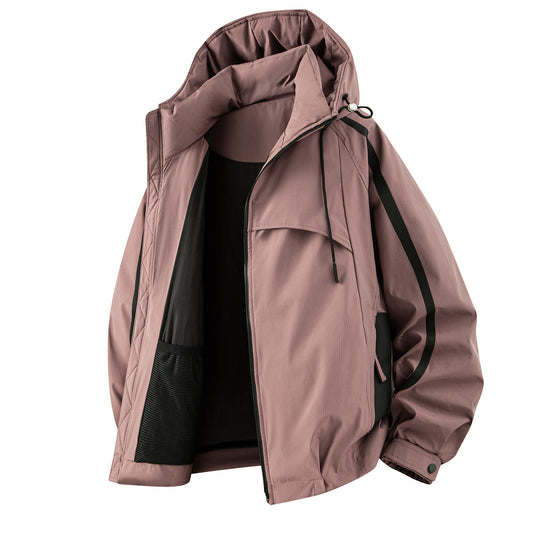 Unisex gefütterte Outdoor-Utility-Jacke mit Kapuze und reflektierenden Streifen Nord Taschen
