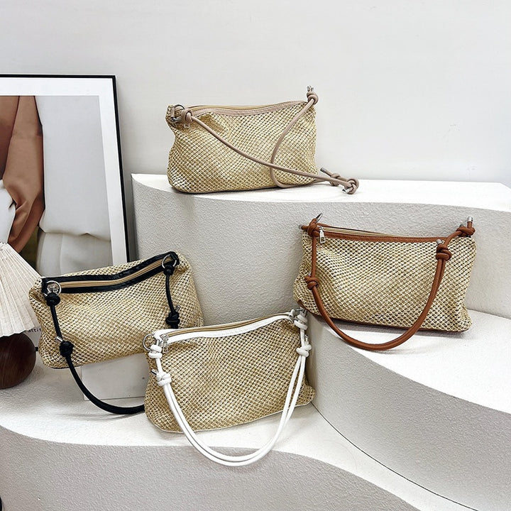 Damen elegante Umhängetasche aus geflochtenem Material Nord Taschen