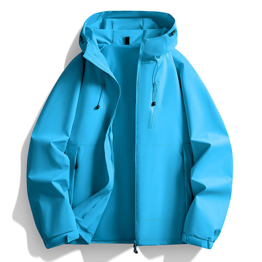 Herren Softshelljacke mit Kapuze, winddichter Außenlage, verstellbarem Saum & Reißverschluss-Taschen Nord Taschen