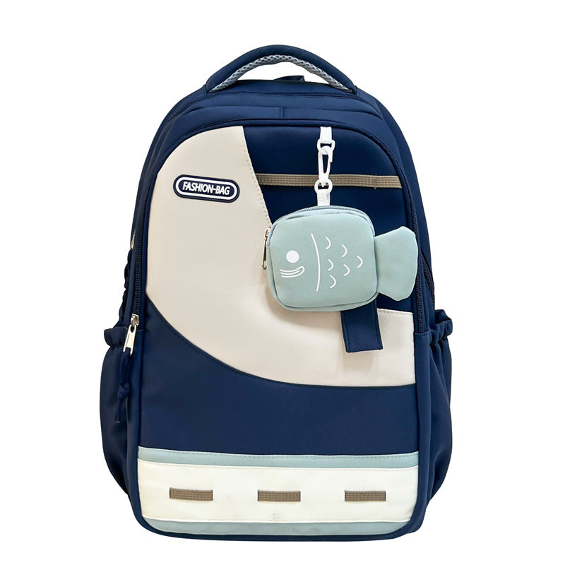 Damen Rucksack mit funktionalem Fächerdesign und süßem Fischanhänger Nord Taschen