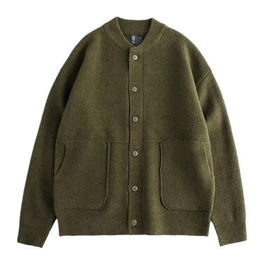 Herren Gemütliche Strickjacke mit Rundhalsausschnitt Nord Taschen
