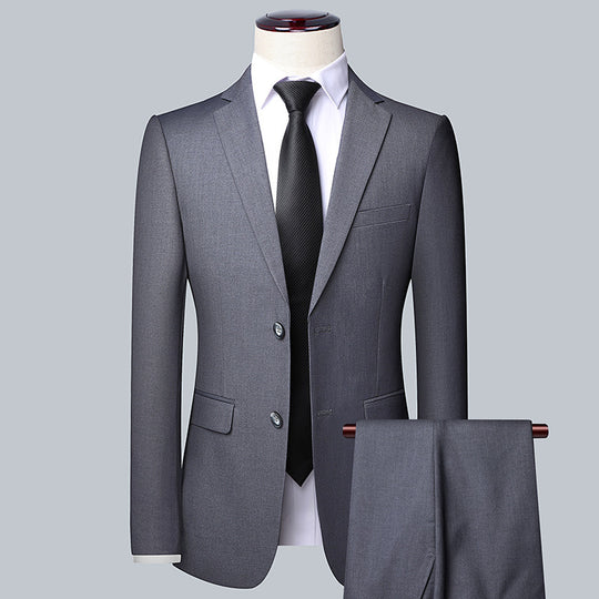 Herren Modernes Slim-Fit Anzug-Sakko mit feiner Struktur, leichtem Stretch und Pattentaschen Nord Taschen