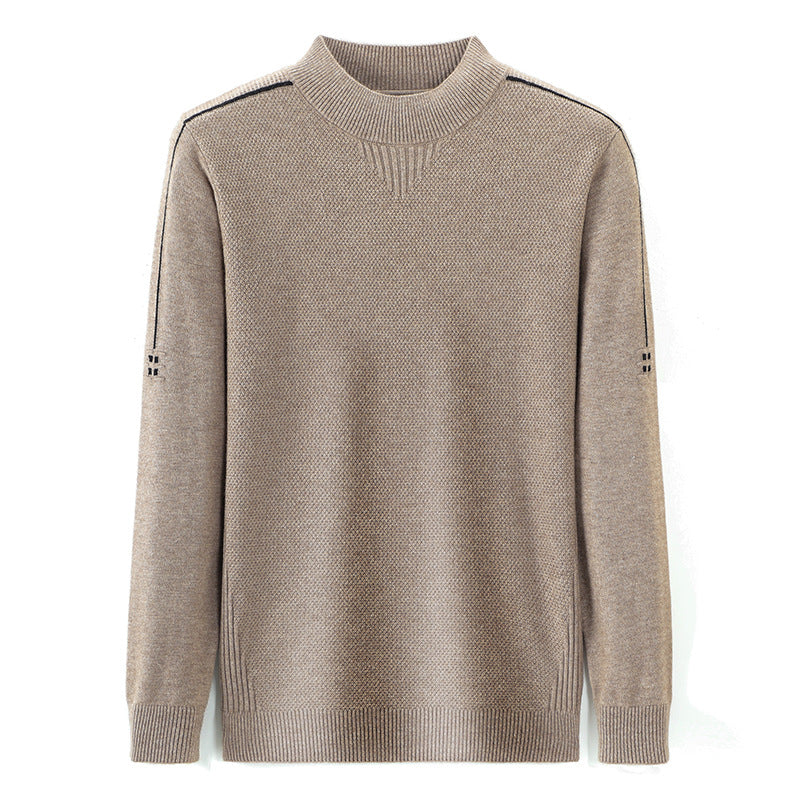 Herren Slim-Fit Strukturierter Feinstrickpullover mit kurzem Schlauchkragen und gerippten Säumen Nord Taschen
