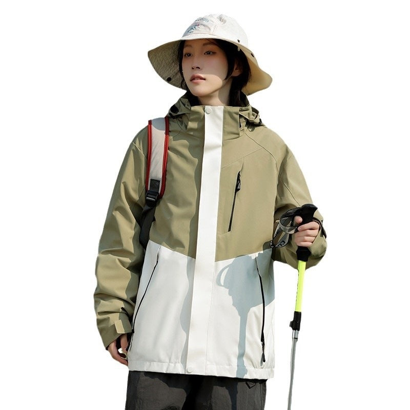Herren Zweifarbige Wind- und Wasserabweisende Softshelljacke mit Kapuze Nord Taschen