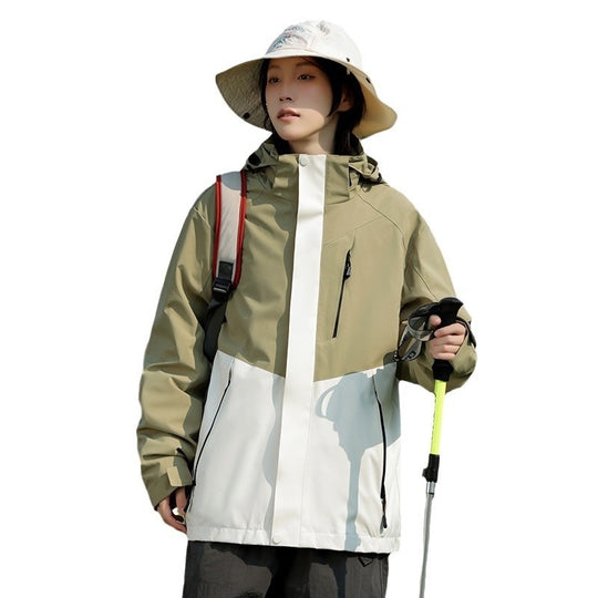Herren Zweifarbige Wind- und Wasserabweisende Softshelljacke mit Kapuze Nord Taschen