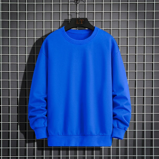Herren Schlichtes Oversize Rundhals‑Sweatshirt aus schwerer Baumwollmischung mit gerippten Bündchen Nord Taschen