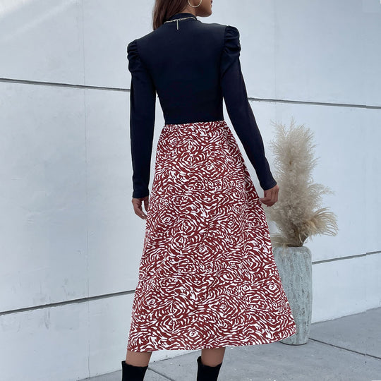 Damen Elegante und verspielte Maxi-Rock mit floralem Muster Nord Taschen