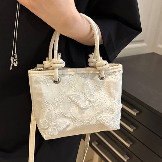 Damen Handtasche mit floralen Stickereien und verstellbarem Schulterriemen Nord Taschen