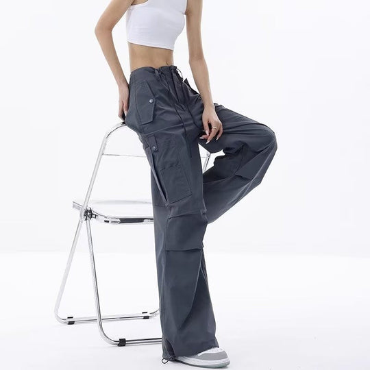 Damen Cargo-Hose im lässigen Oversized-Schnitt mit praktischen Taschen und verstellbarem Bund Nord Taschen