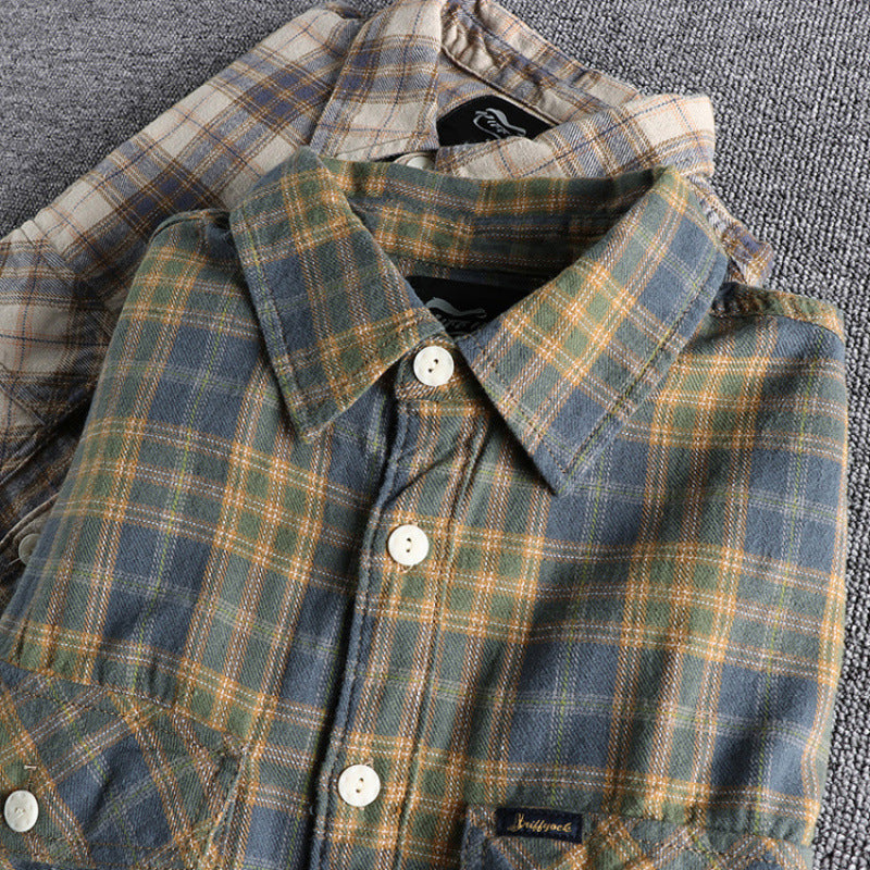 Herren Karo-Flanell-Hemd mit Brusttaschen und legerer Relaxed‑Passform Nord Taschen
