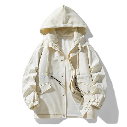 Herren Utility-Fieldjacke mit Kontrastkapuze, verstellbarem Saum und großen Pattentaschen Nord Taschen