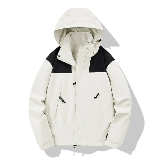 Herren wasserabweisende Softshell‑Jacke mit Kapuze, verstellbarem Saum und Multifunktionstaschen Nord Taschen