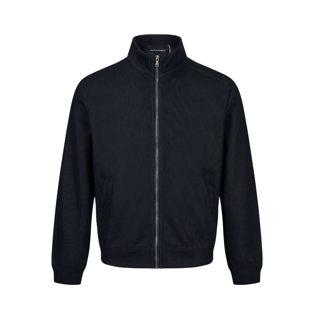 Herren Leichte Sweatjacke aus Baumwoll‑Mix mit Stehkragen, durchgehendem Reißverschluss und Eingrifftaschen Nord Taschen